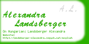 alexandra landsberger business card